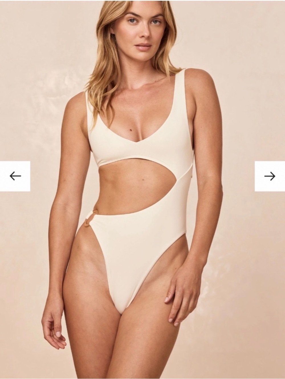 Monday Swimwear St Barts One Pice -Ivory Crinkle